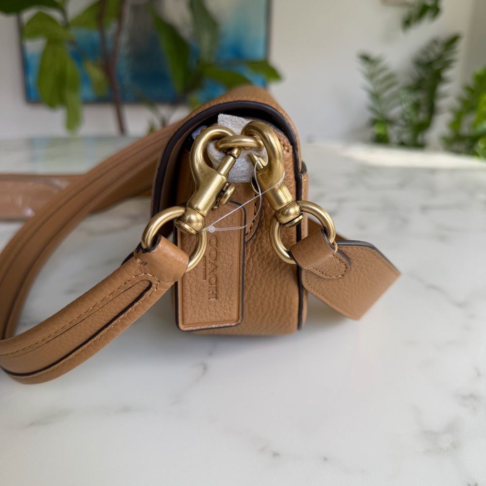 NWT Coach Pebbled Crossbody Bag In Honey Brown Leather CAO40 Nordstrom Exclusive - Picture 5 of 15